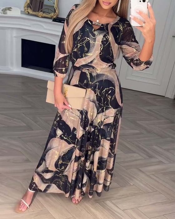 Chavelle | Elegancka sukienka z nadrukiem