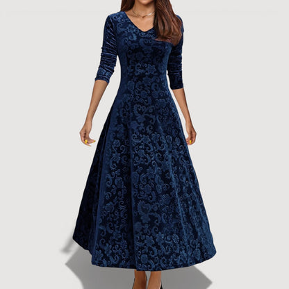 Jillian – Elegancka sukienka z weluru