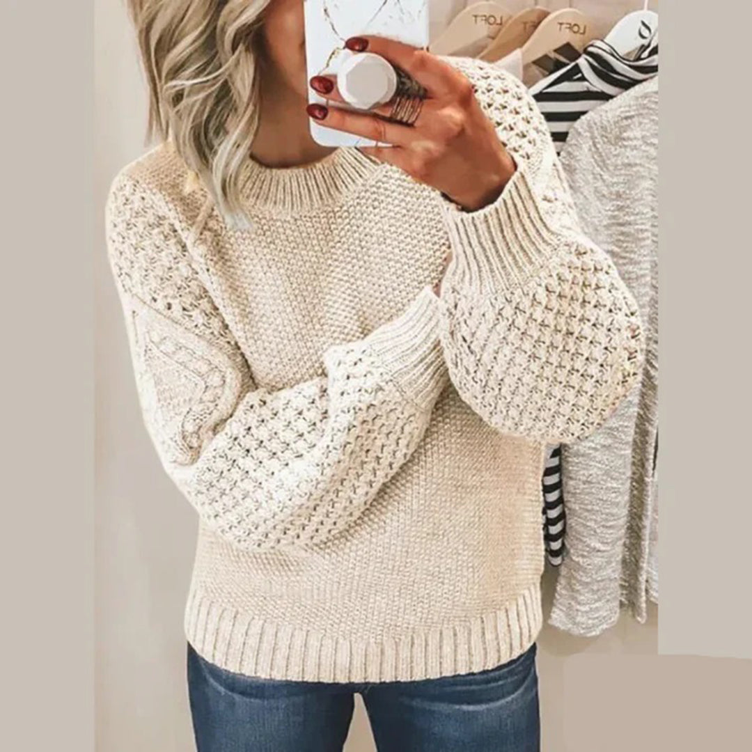Damski sweter z grubym splotem – miękki, ciepły, oversize