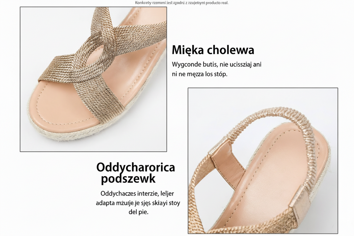 ROZALIA | Plecione koturny na lato