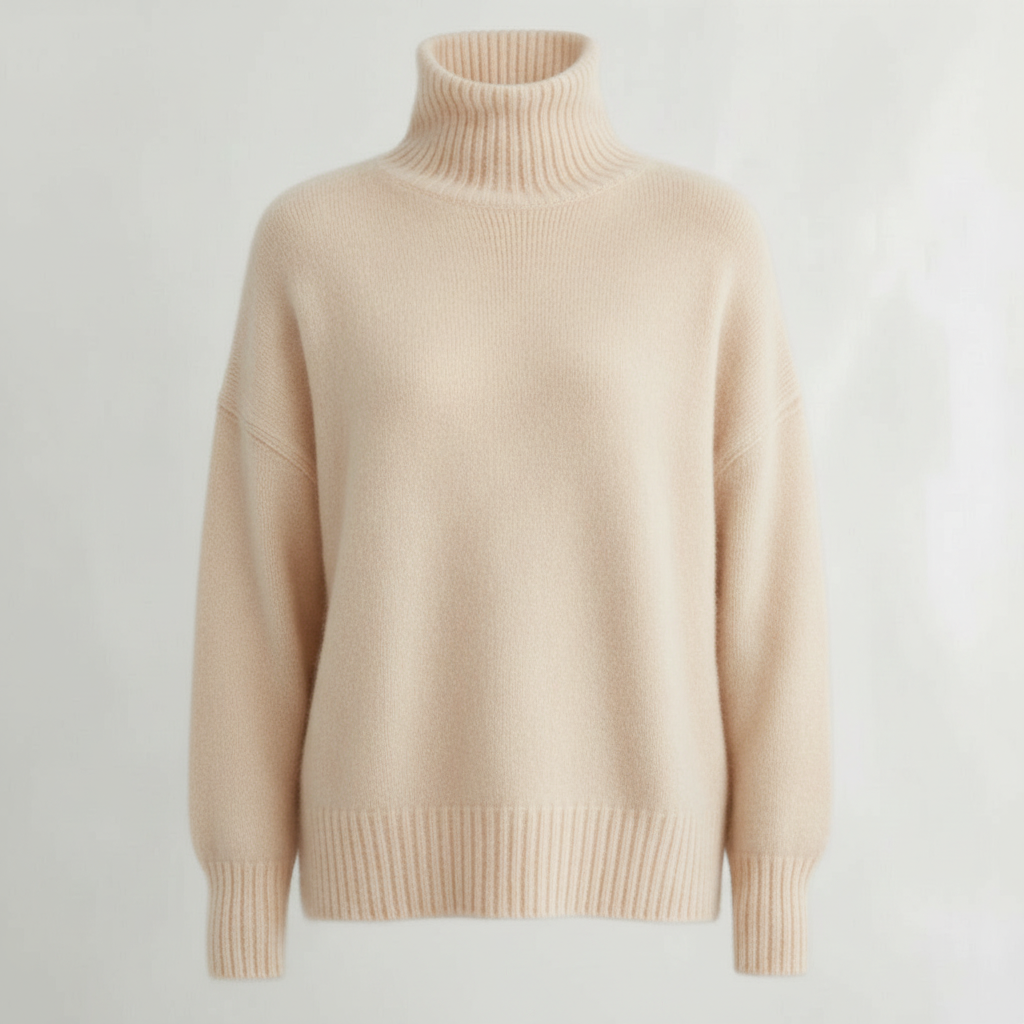 Damski Sweter | Długi Rękaw Golfowy Krój Pulower Top Dopasowanie