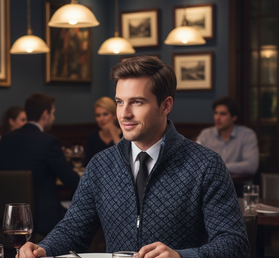 Oliver | Luksusowy Casualowy Kardigan Męski