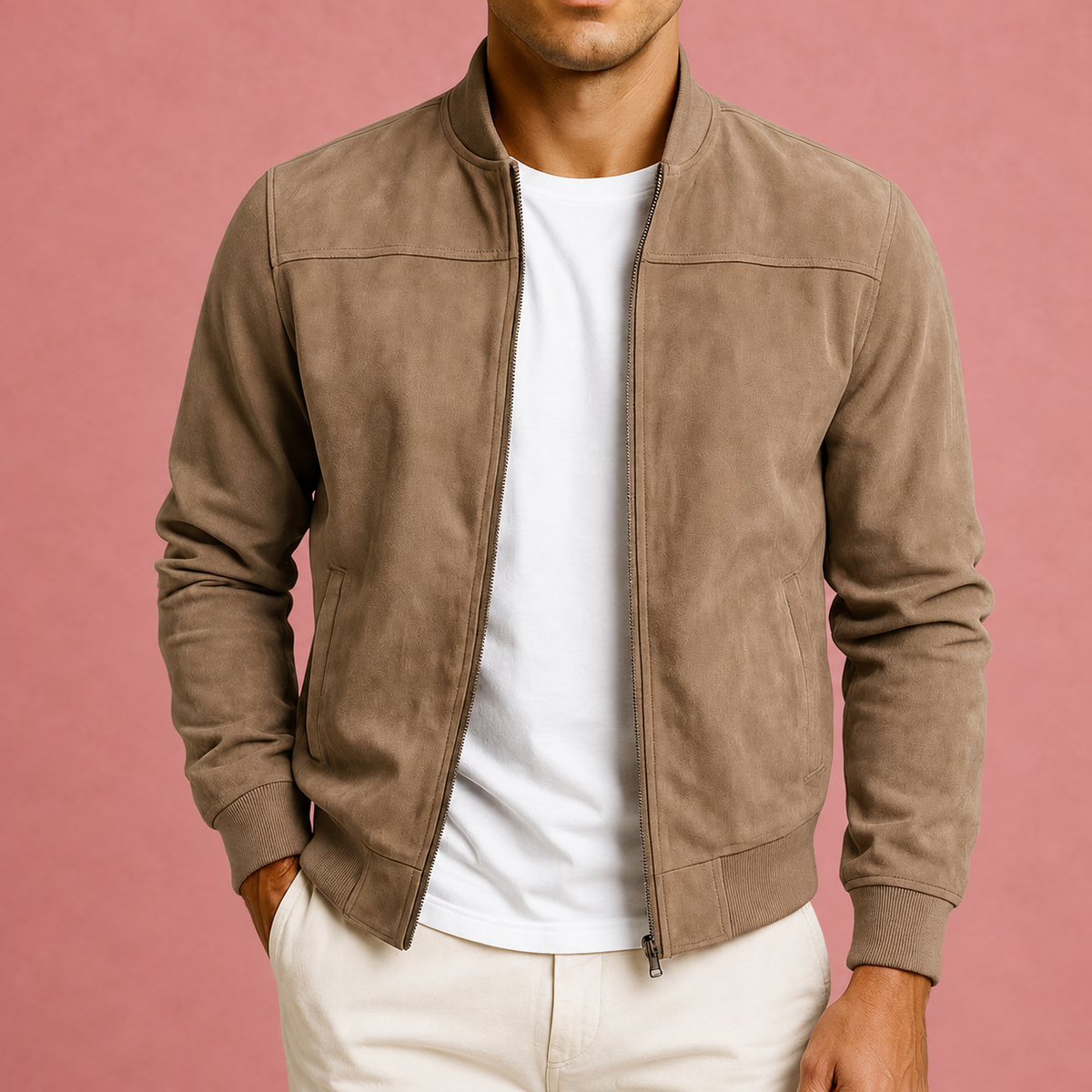 Adrian – Zamszowa kurtka bomber premium