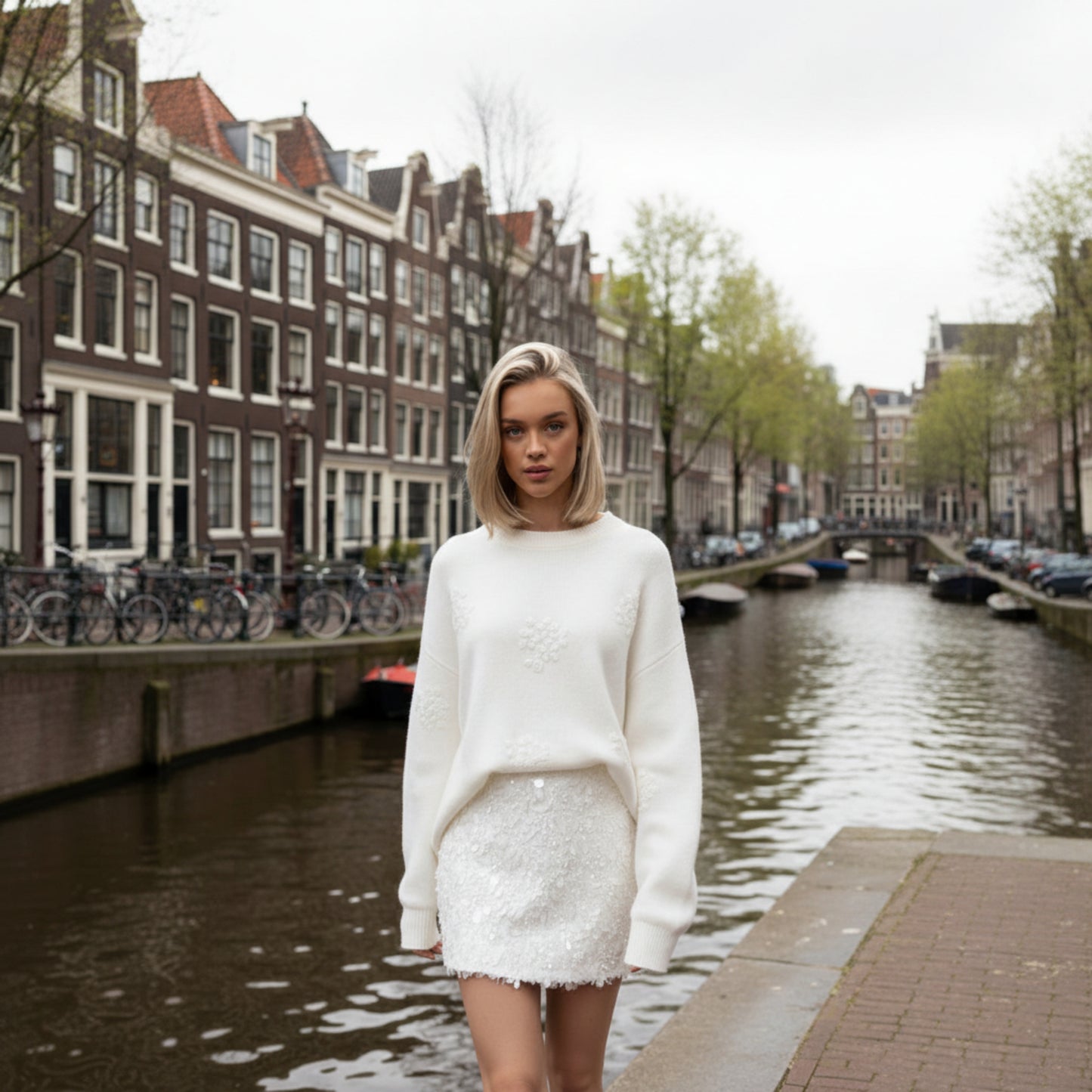 Ivory Fleur Couture Knit Set
