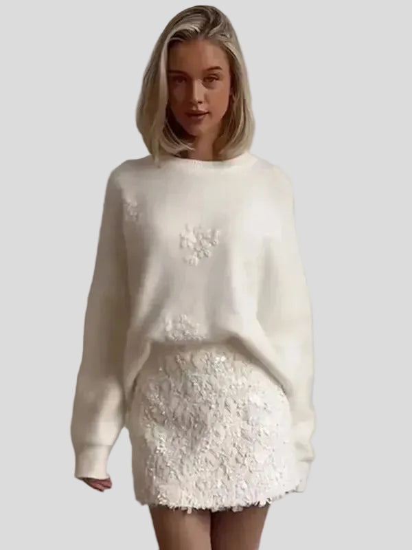 Ivory Fleur Couture Knit Set