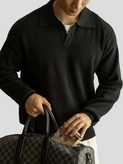 Bruno Sweter Polo Dzianinowy