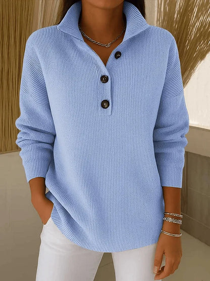 Florence™ | Sweter polo z dekoltem w serek