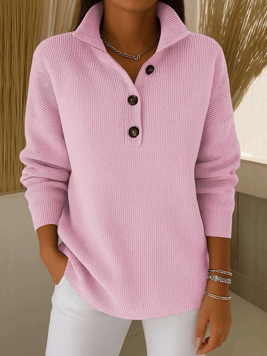 Florence™ | Sweter polo z dekoltem w serek