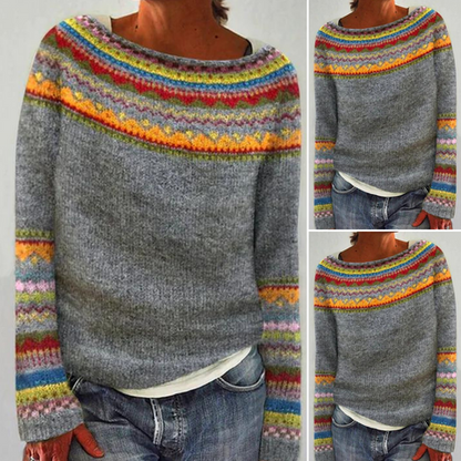 Maja | Retro Wełniany Sweter