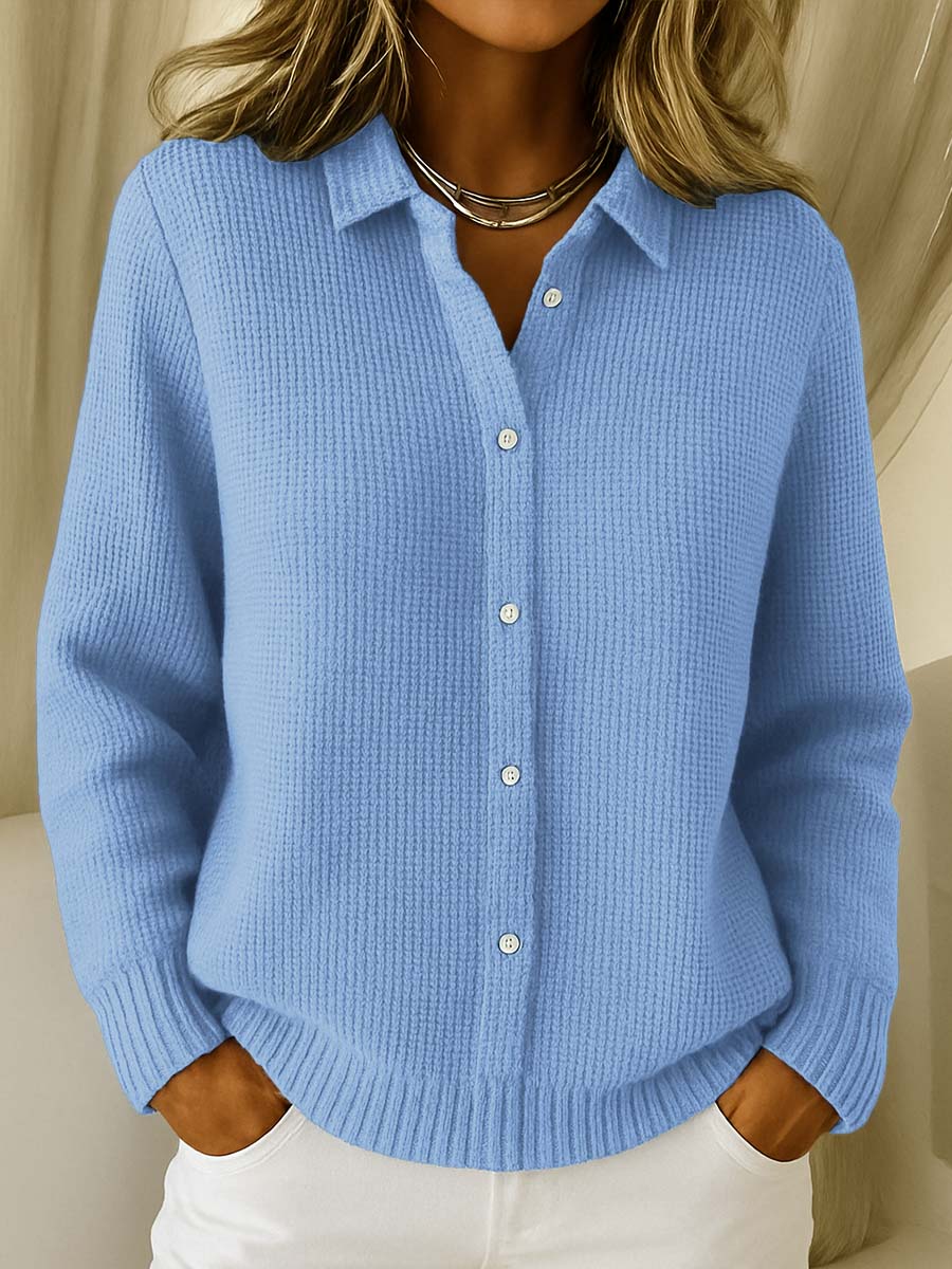 Camille™ | Sweter z guzikami z dzianiny o fakturze