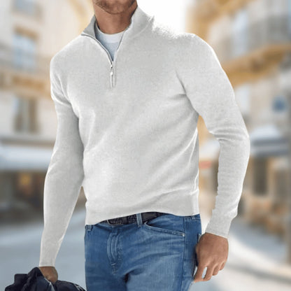 Felix | Lekki Sweter Męski z Ćwierć Zamkiem