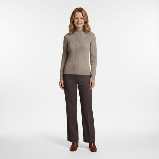 Evalina Elegancki Sweter z Golfem