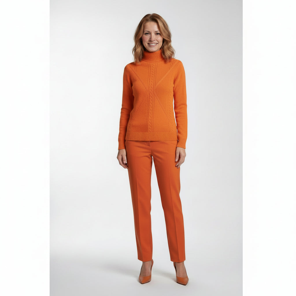 Evalina Elegancki Sweter z Golfem