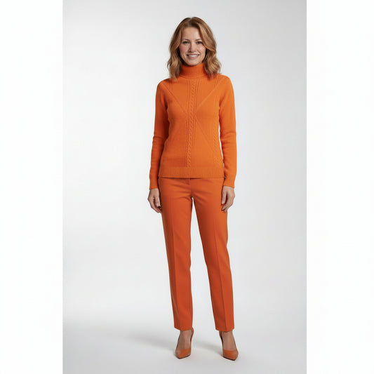 Evalina Elegancki Sweter z Golfem