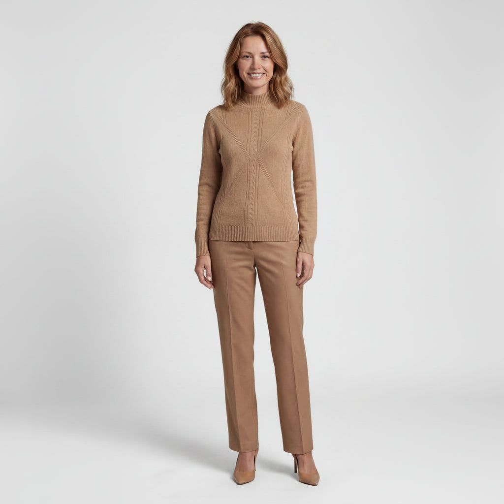 Evalina Elegancki Sweter z Golfem