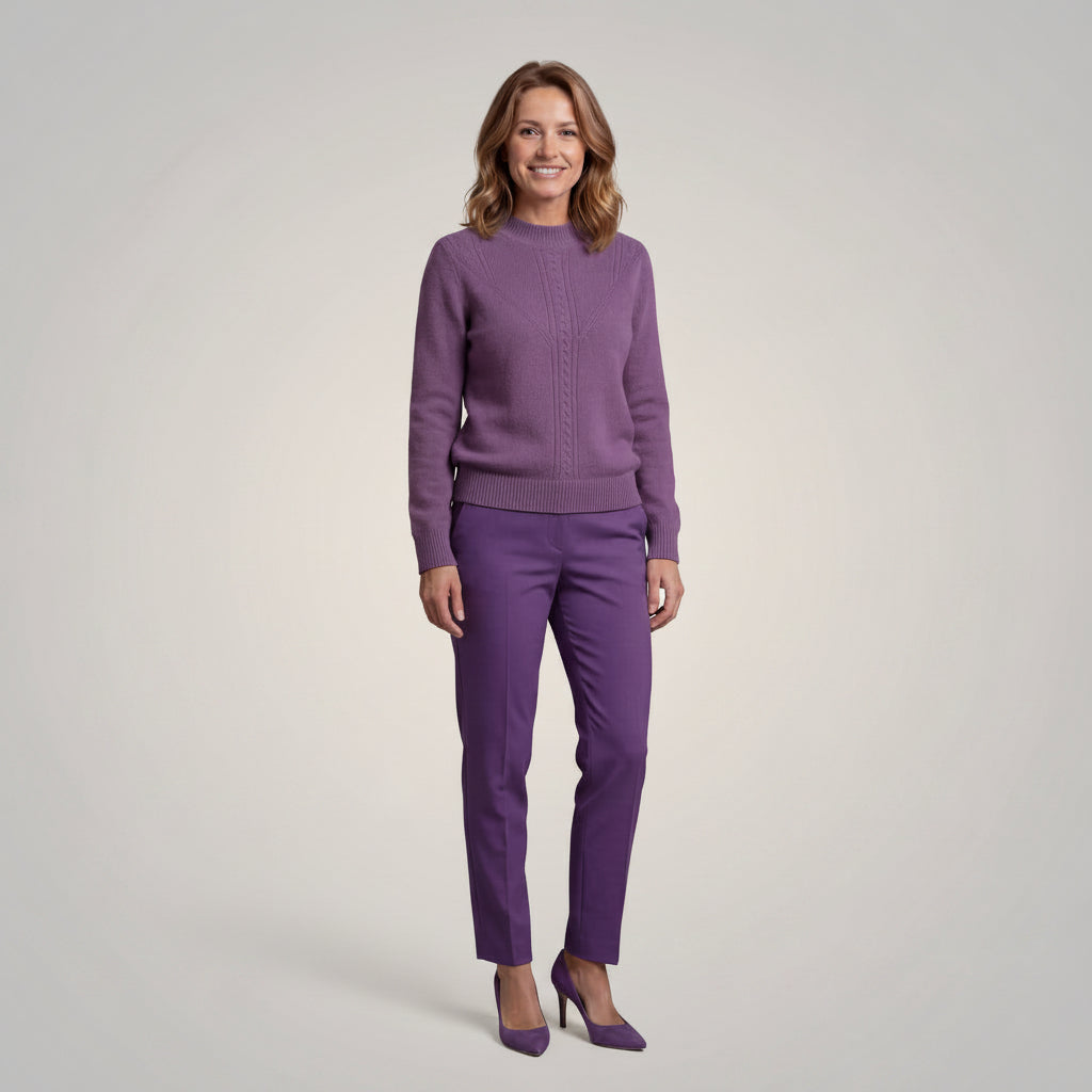 Evalina Elegancki Sweter z Golfem