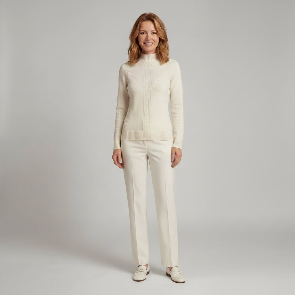 Evalina Elegancki Sweter z Golfem