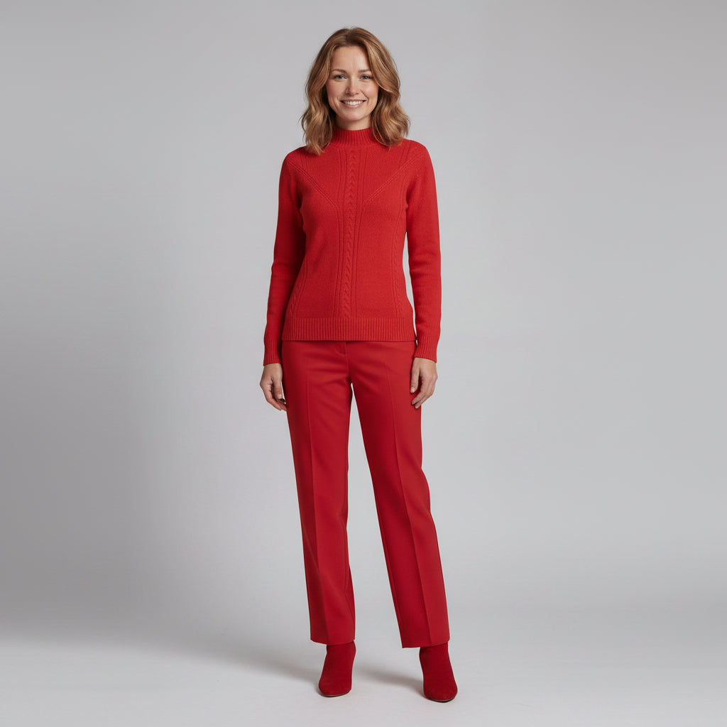 Evalina Elegancki Sweter z Golfem