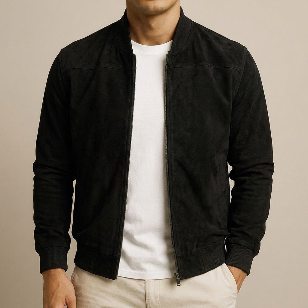 Adrian – Zamszowa kurtka bomber premium