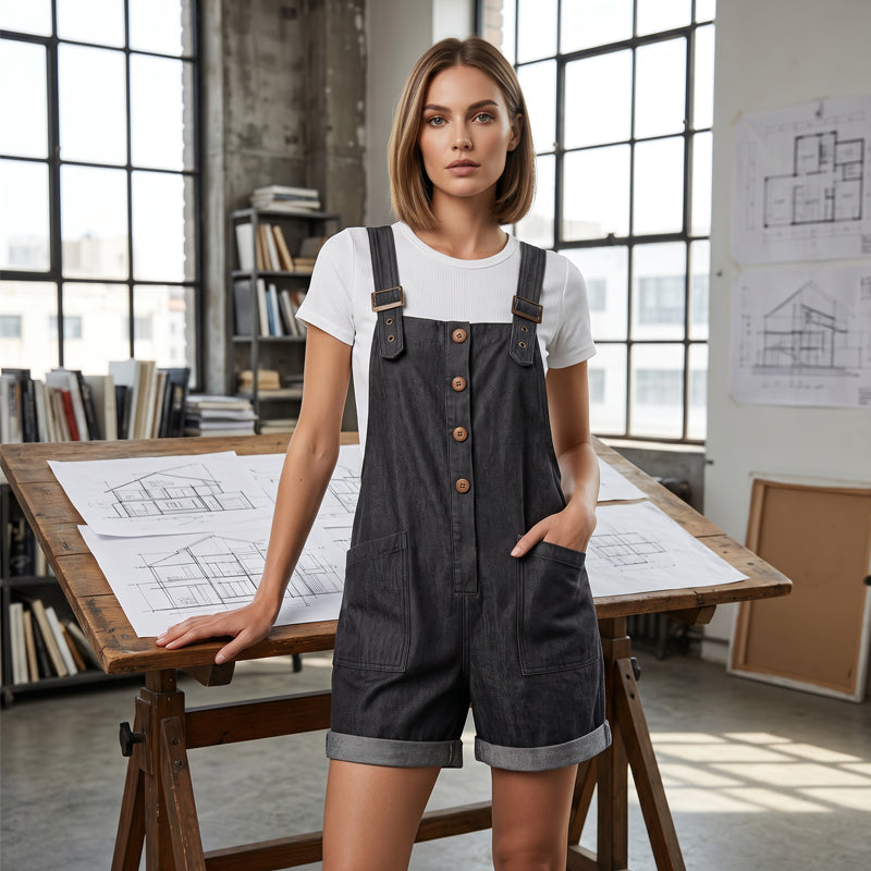 Alicja™| Retro Kombinezon z Regulowanymi Ramiączkami